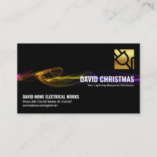 Carte De Visite Étonnant électricien de foudre noir