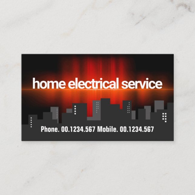 Carte De Visite Étonnant électricien de pouls électrique (Devant)
