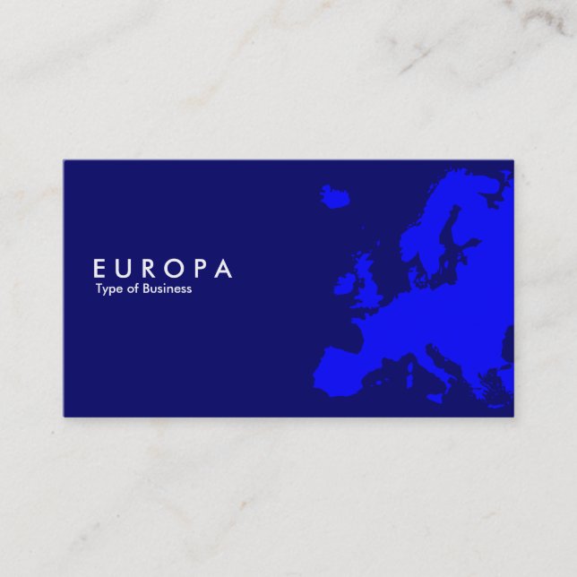 Carte De Visite EUROPA bleu - bleu foncé (Devant)