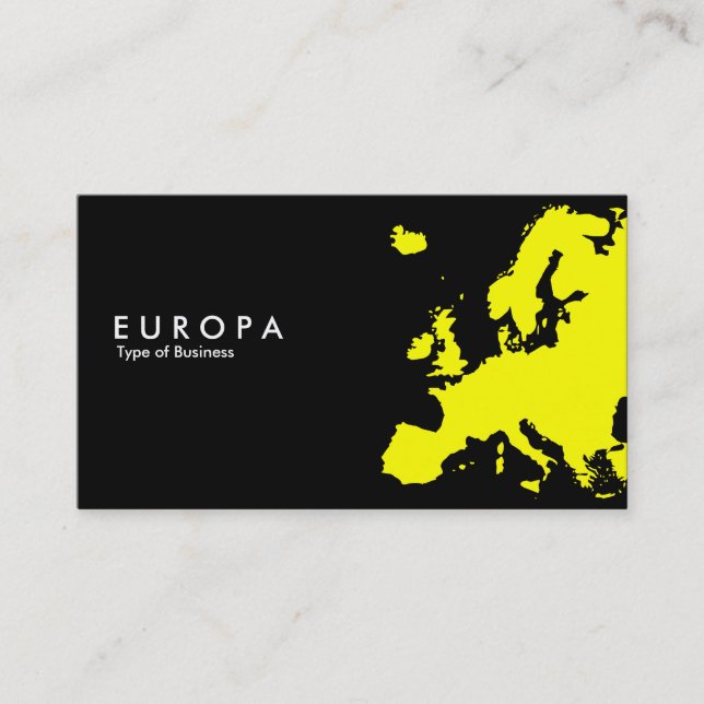 Carte De Visite EUROPA Jaune - Noir (Devant)
