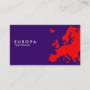 Carte De Visite EUROPA Rouge - Violet foncé