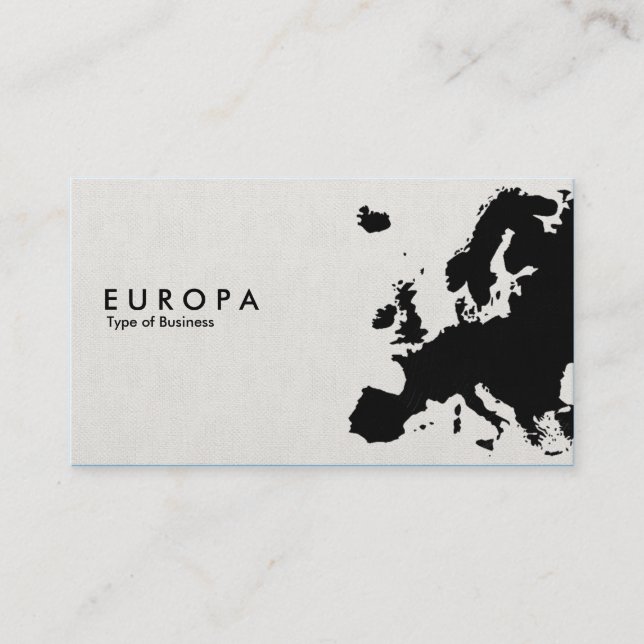 Carte De Visite EUROPA - Toile Style tenché (Devant)
