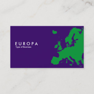 Carte De Visite EUROPA Vert - Violet foncé