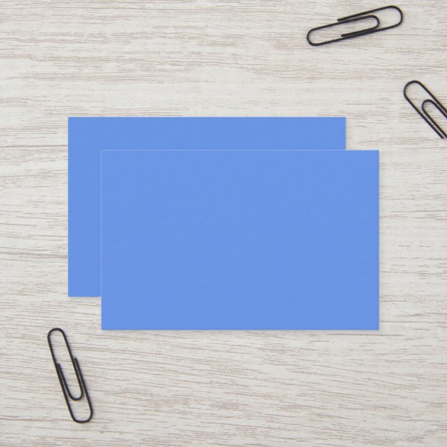Carte de visite européenne bleu barbeau (Devant/Arrière en situation)
