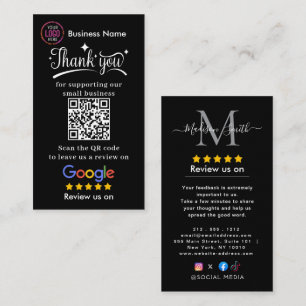 Carte De Visite Évaluer Google Review QR Code Évaluations Google