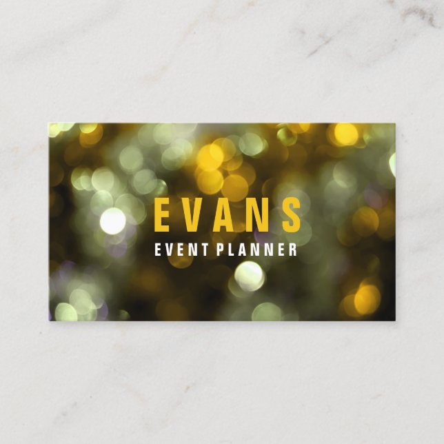 Carte De Visite Événement Abstrait Dots Confetti Lumières Éclairan (Devant)