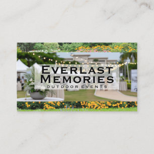 Carte De Visite Événement en plein air   Lumières   Jardin