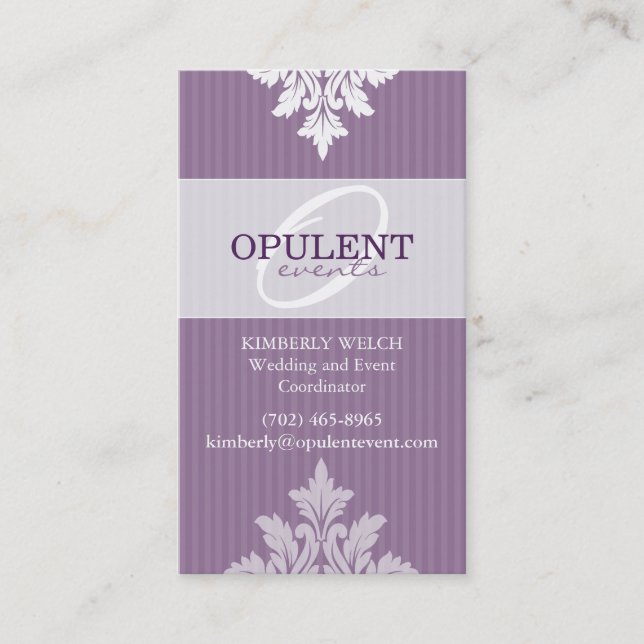 Carte De Visite Événement opulent - coutume (Devant)