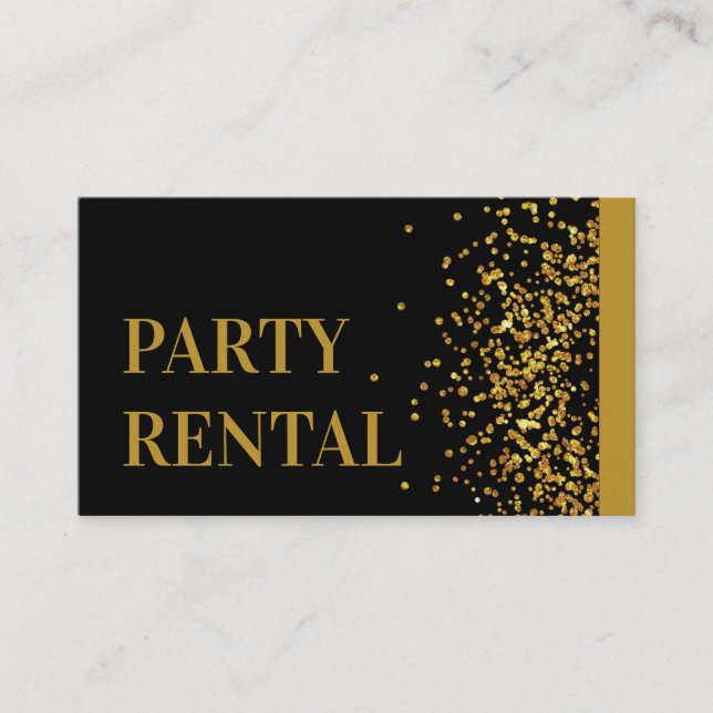 Carte De Visite Événement Planner Party Rental Tableware Gold Part (Devant)