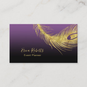 Carte De Visite Événement prévoyant le pourpre élégant de plu