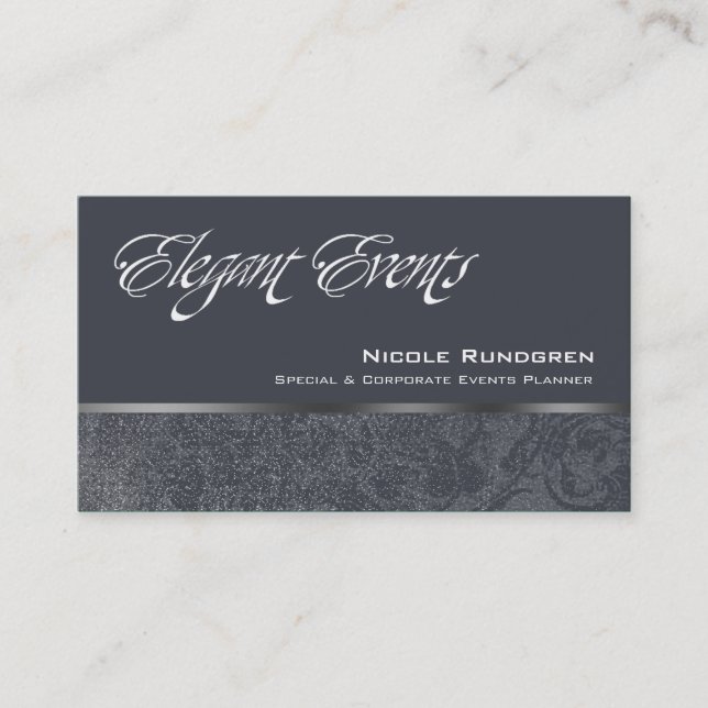 Carte De Visite "Événements élégants" - distinctifs, chic, chic, (Devant)