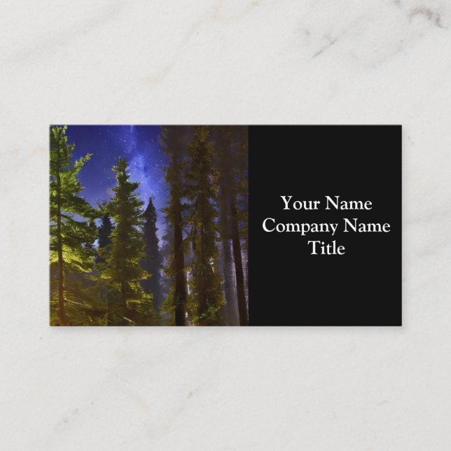 Carte De Visite Evergreens Au Feu De La Lune (Devant)