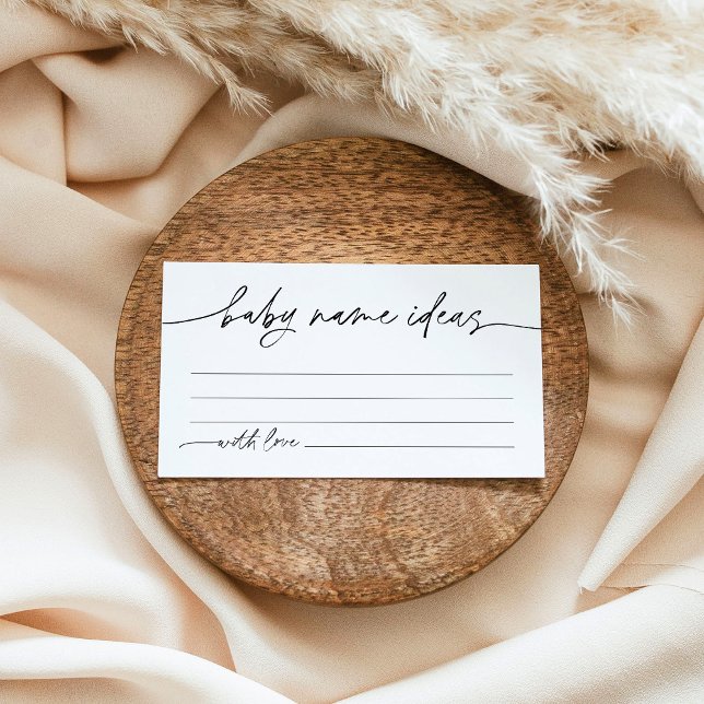 Carte De Visite EVERLEIGH Baby Name Ideas Suggestions Card (Créateur téléchargé)