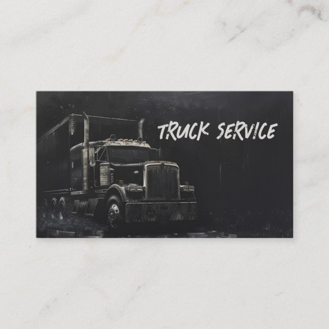 Carte De Visite Evil Moderne Service Camion Grunge (Devant)