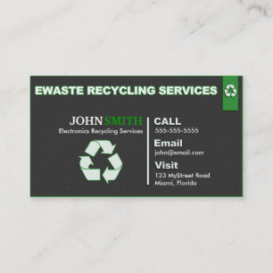 Carte De Visite Ewaste réutilisant conception laissée/bonne de