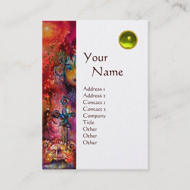 Carte De Visite EXCALIBUR MONOGRAM perle métallique (Devant)