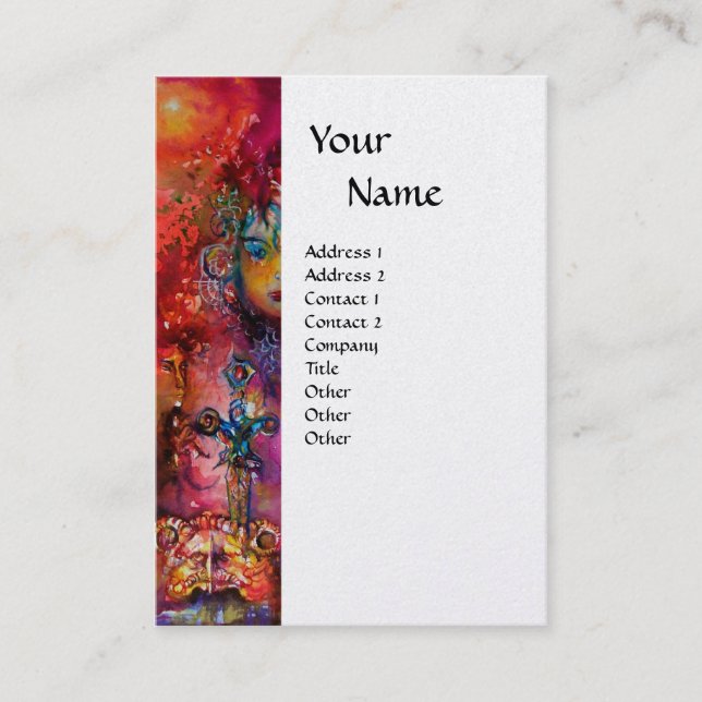 Carte De Visite EXCALIBUR MONOGRAM platine métallique (Devant)