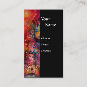 Carte De Visite EXCALIBUR noir violet fuchsia bleu blanc