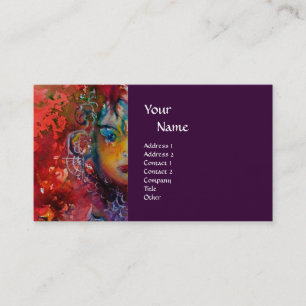 Carte De Visite EXCALIBUR violet fuchsia bleu rouge rose blanc
