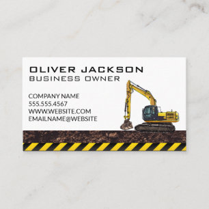 Carte De Visite Excavateur   Attention directe