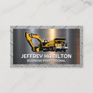 Carte De Visite Excavateur de camion de vidange   Tôle en acier en