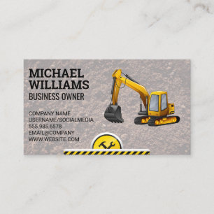 Carte De Visite Excavateur   Matériel du site de construction Eart
