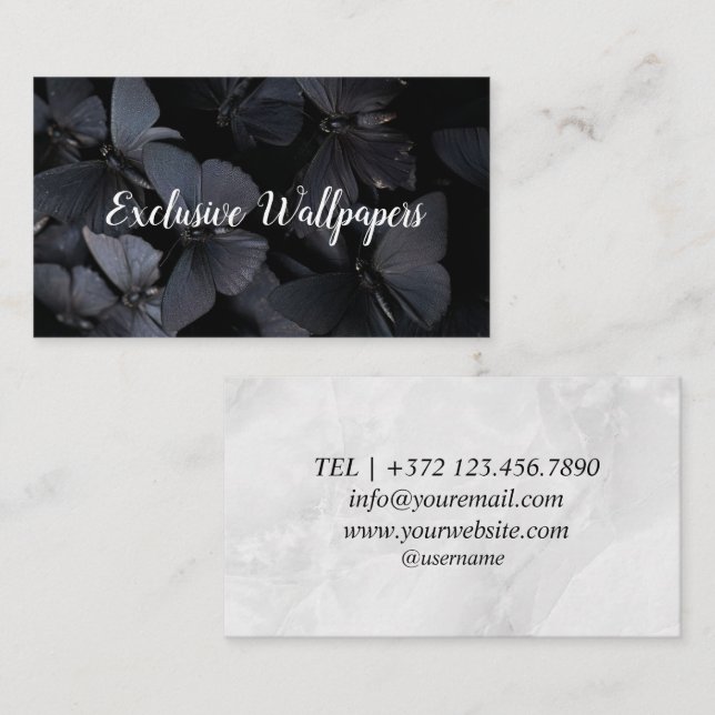 Carte De Visite Exclusive Handmade Luxury Wallpapers (Devant / Derrière)