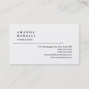 Carte De Visite Exclusive moderne Plain tendance minimaliste