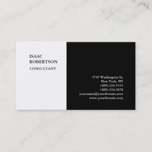 Carte De Visite Exclusive Spécial Noir Blanc Noir tendance