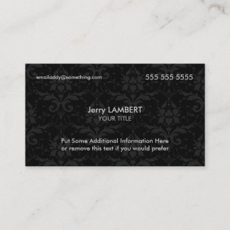 Carte De Visite Executive Black Damask