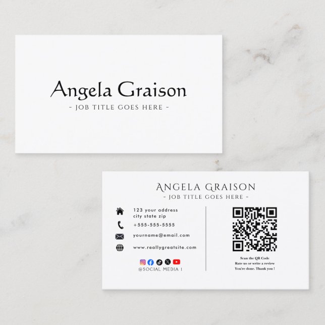 Carte De Visite Executive Director Business Card  (Devant / Derrière)