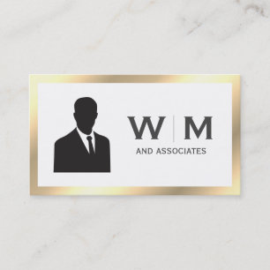 Carte De Visite Executive Gold Classic Monogramme