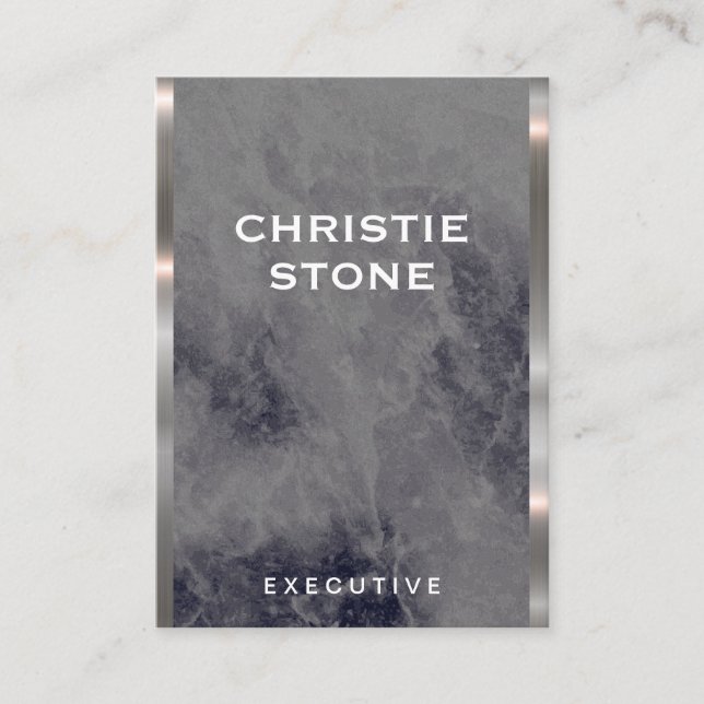 Carte De Visite Executive Lux Trim | Marbre noir (Devant)
