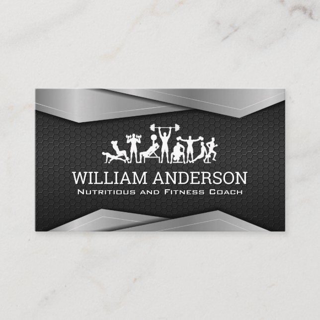 Carte De Visite Exercices d'entraînement | Santé et condition phys (Devant)