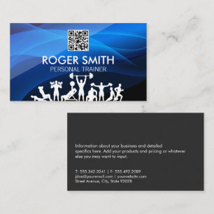 Carte De Visite Exercices fitness   Code QR