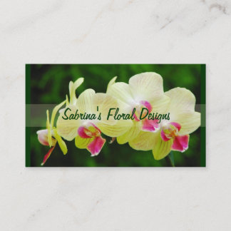 Carte de visite exotique d'orchidées