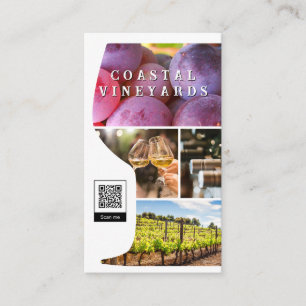 Carte De Visite Expérience vinicole   Vignoble   QR Code Entrepris