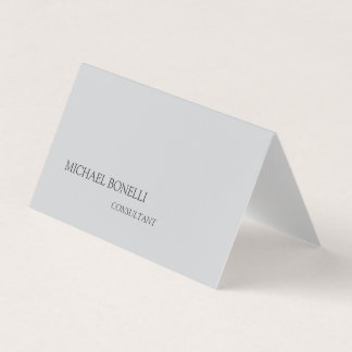 Carte De Visite Expert-conseil en Arrière - plan gris moderne uniq