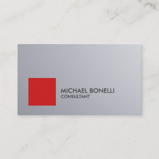 Carte De Visite Expert-conseil en Arrière - plan Silver Grey de Re