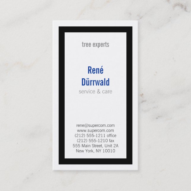 Carte De Visite Experts en arbres (Devant)