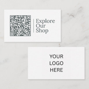Carte De Visite Explorez notre boutique   Code QR et logo personna