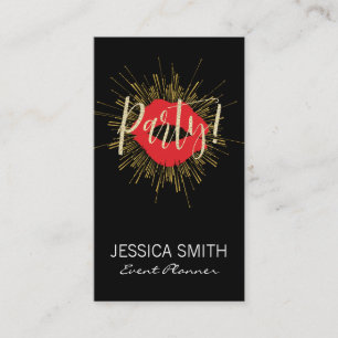 Carte De Visite Explosion d'une fête avec un baiser