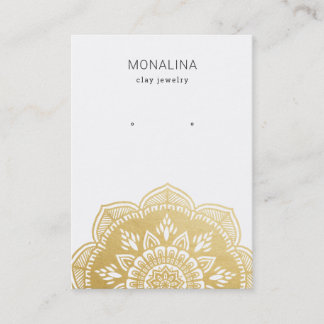 Carte De Visite Exposition de bijoux en or Mandala Faux