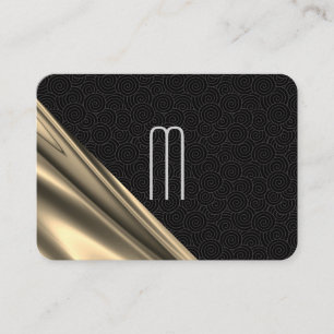 Carte De Visite Exquise Motif de l'or Drapery