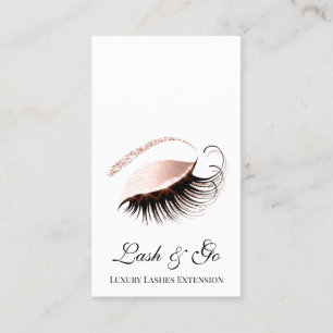 Carte De Visite Extension de la barre de maquillage rose rose blan