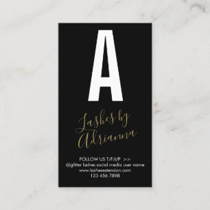 Carte De Visite Extension de la ceinture de maquillage en or noir