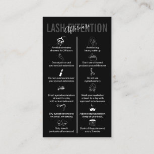 Carte De Visite Extension de la laisse de maquillage d'icône noire