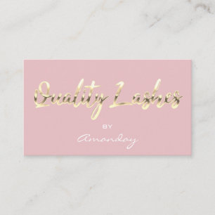 Carte De Visite Extension de la qualité Lash QRCode Logo Rose Gold