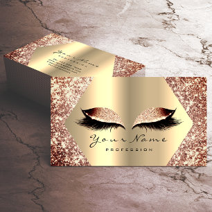 Carte De Visite Extension de maquillage de Parties scintillant d'o