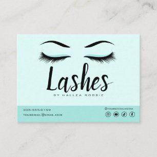 Carte De Visite Extension Eyelash Instructions de suivi Lash Logo